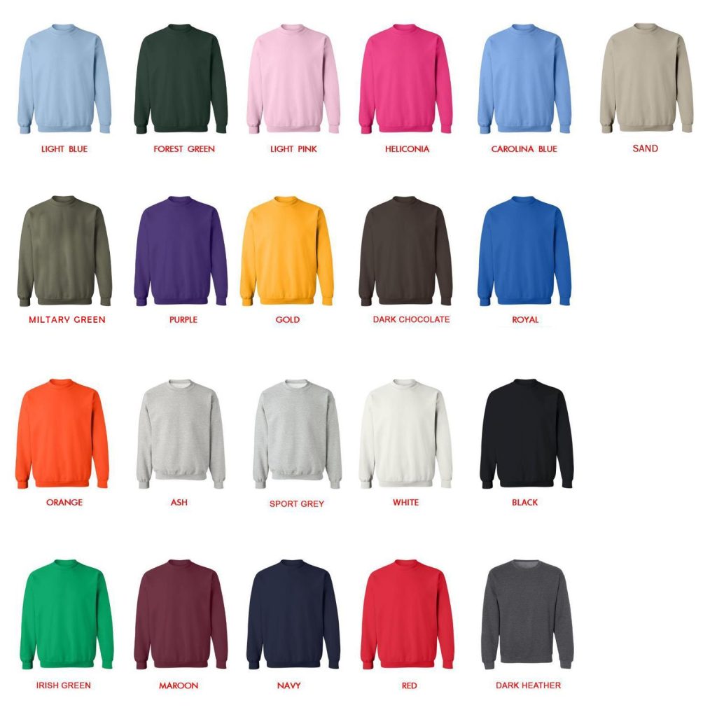 sweatshirt color chart - Bungo Stray Dogs Store