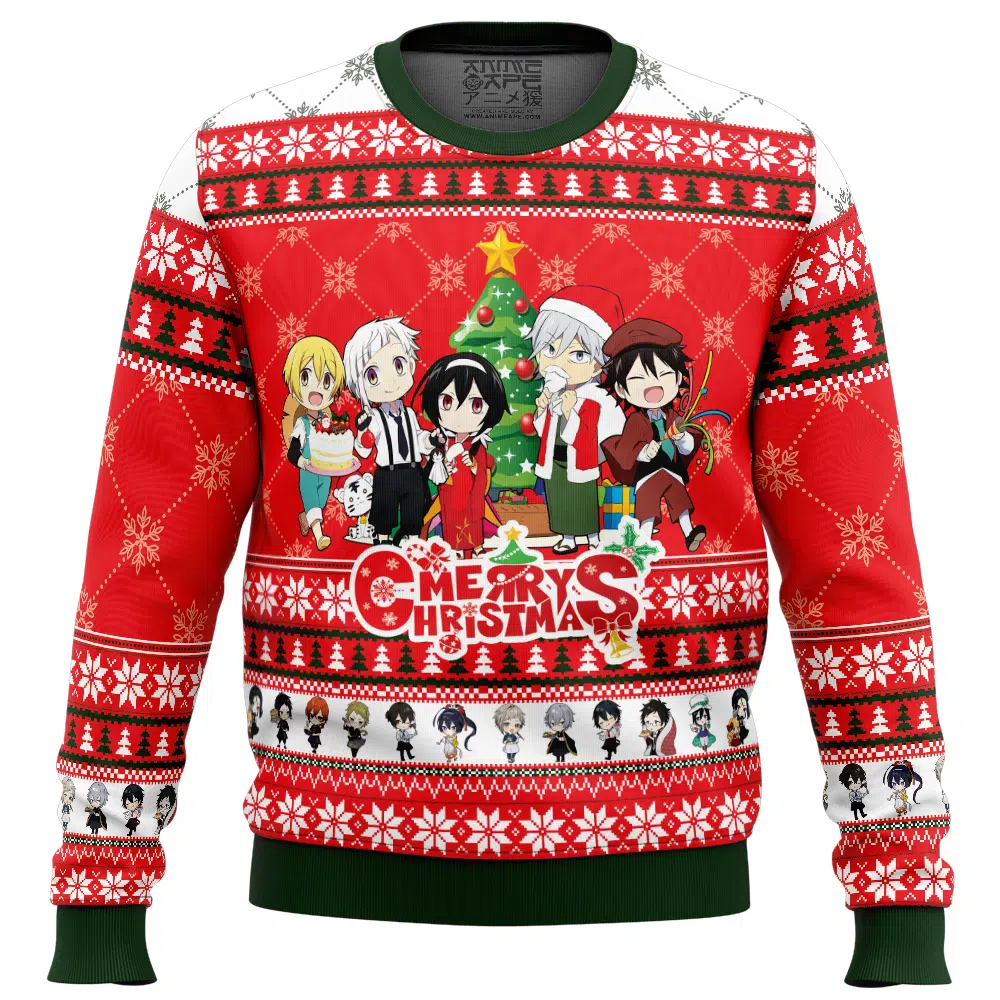 Christmas Power House Bungo Stray Dogs Ugly Christmas Sweater - Bungo Stray Dogs Store